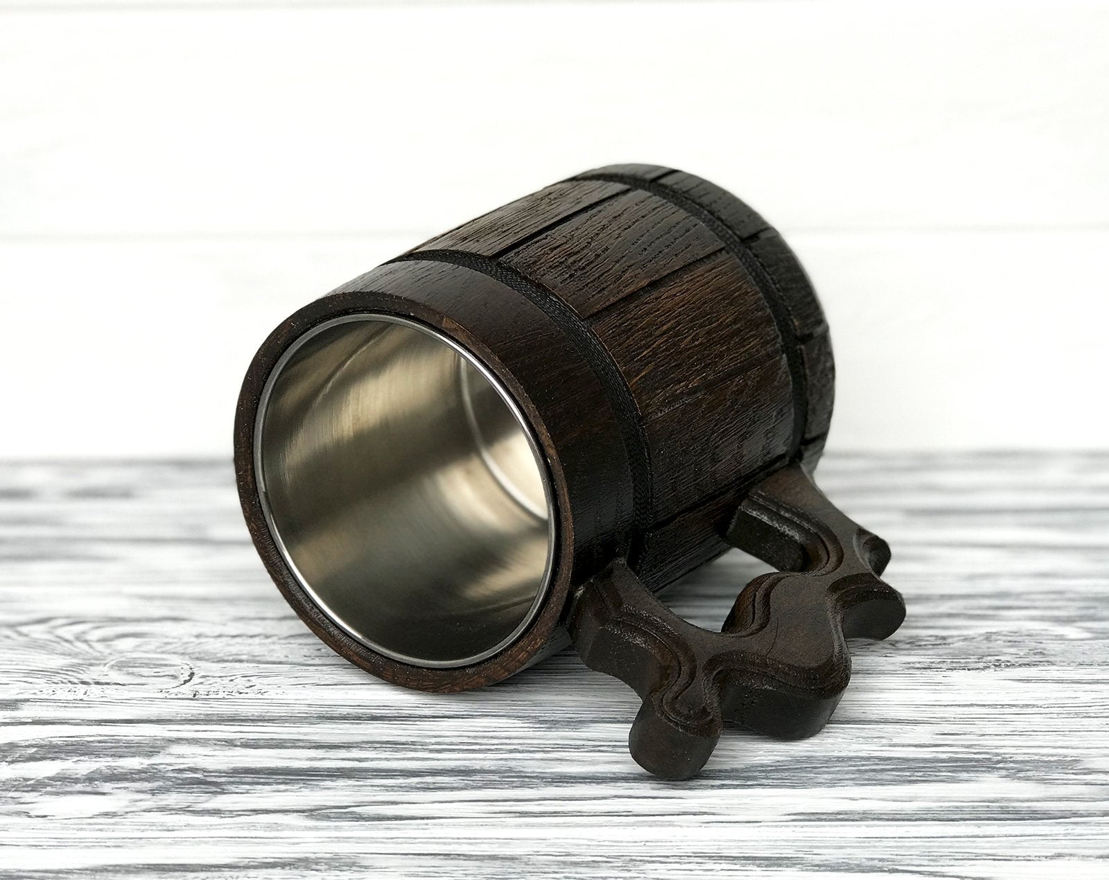 Personalized Wooden Beer Mug - Thumbnail 3