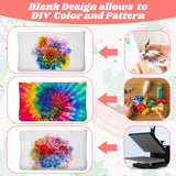 50 Pieces Sublimation Blank Canvas Makeup Bags Bulk Blank DIY Heat Transfer Cosmetic Makeup Bags Canvas Pen Case Pencil Bags Clear Sublimation Blank Pouch with Zipper (Mixed Colors,7.87 x 5.7 Inch) Frienda