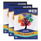 UCreate Mixed Media Pad, 9" x 12", 50 Sheets, Pack of 3 UCREATE