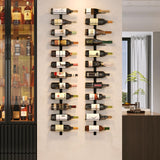 X-cosrack 24 Bottles Wall Mounted Wine Rack, Detachable Wall Hanging Bottle Holder, Use as One or Four, DIY Display, Storage Racks for Wine, for Restaurant, Bar, Cellar X-cosrack
