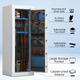 KAER Fireproof 20 Gun Safe with Biometric & Backlit Keypad | 45 Min 1400°F Protection | 5+2 Steel Locking Bolts for Home Defense Firearm & Ammo Storage for Home Defense Firearm & Ammo Storage KAER