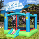 Action Air Bounce House, Outdoor Inflatable Bouncer with Blower, Large Jumping Area Bouncy Castle for Kids Action air