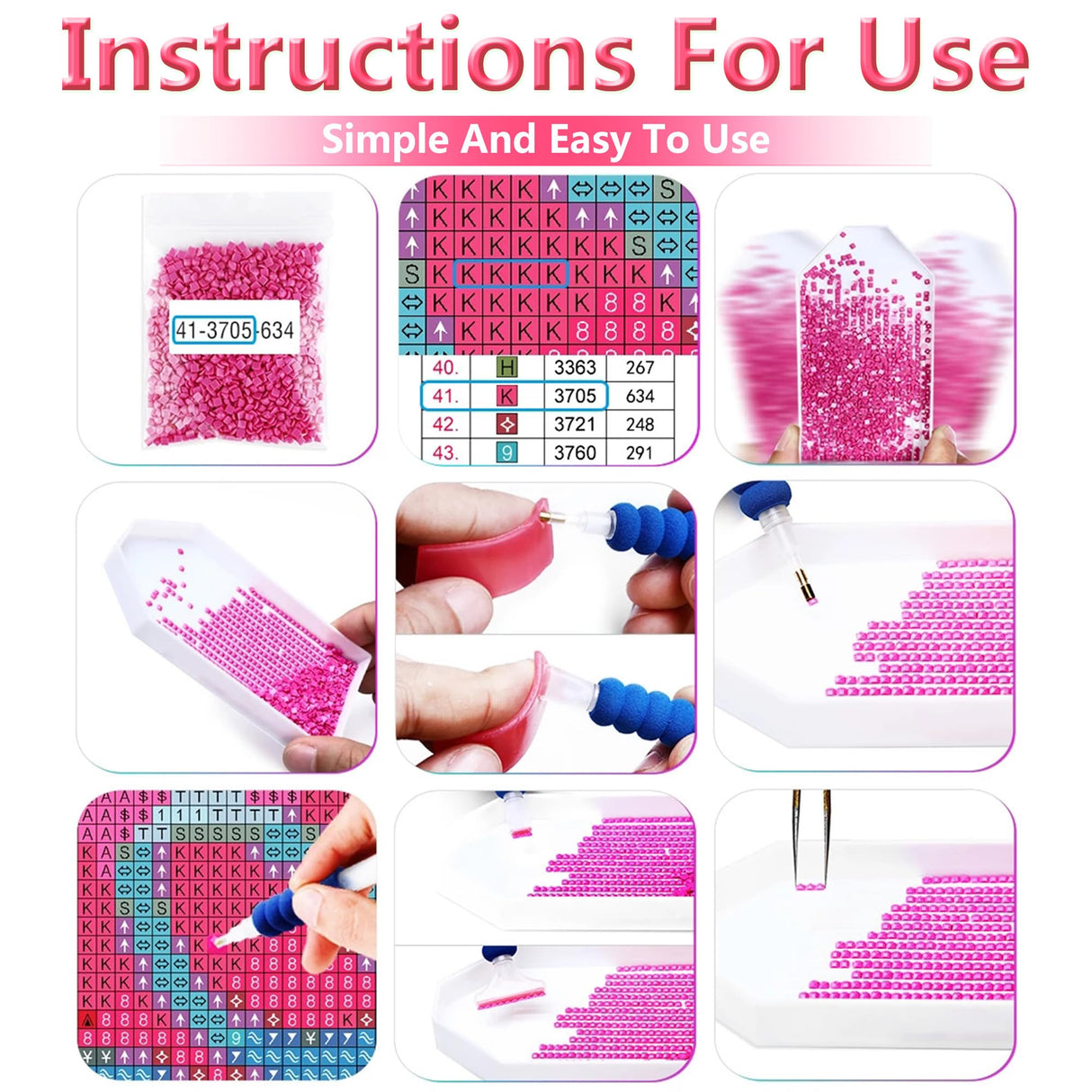 Huacan Beach Diamond Painting Kits for Adults, Full Drill Diamond Art Round Diamond Dots for Adults Clearance, Heart Paint with Diamonds for Beginner 11.8x15.7inch Huacan