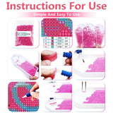 Huacan Beach Diamond Painting Kits for Adults, Full Drill Diamond Art Round Diamond Dots for Adults Clearance, Heart Paint with Diamonds for Beginner 11.8x15.7inch Huacan