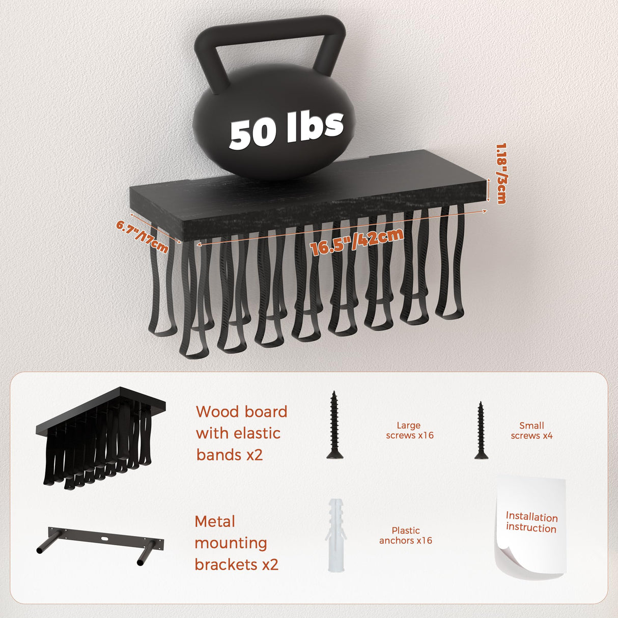 Tohiasen Floating Book Shelves for Wall Mounted Set of 2, Wood Hanging Bookshelf, Book Display Shelf for Wall, Unique Space Saving Book Shelf Wall Book Holder(Black) Tohiasen