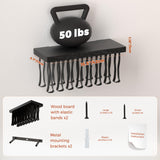 Tohiasen Floating Book Shelves for Wall Mounted Set of 2, Wood Hanging Bookshelf, Book Display Shelf for Wall, Unique Space Saving Book Shelf Wall Book Holder(Black) Tohiasen