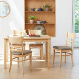 Livinia Cabin 45.3" Wooden Dining Table/Small Rectangular Modern Farmhouse Solid Wood Kitchen Table Desk (Natural) Livinia