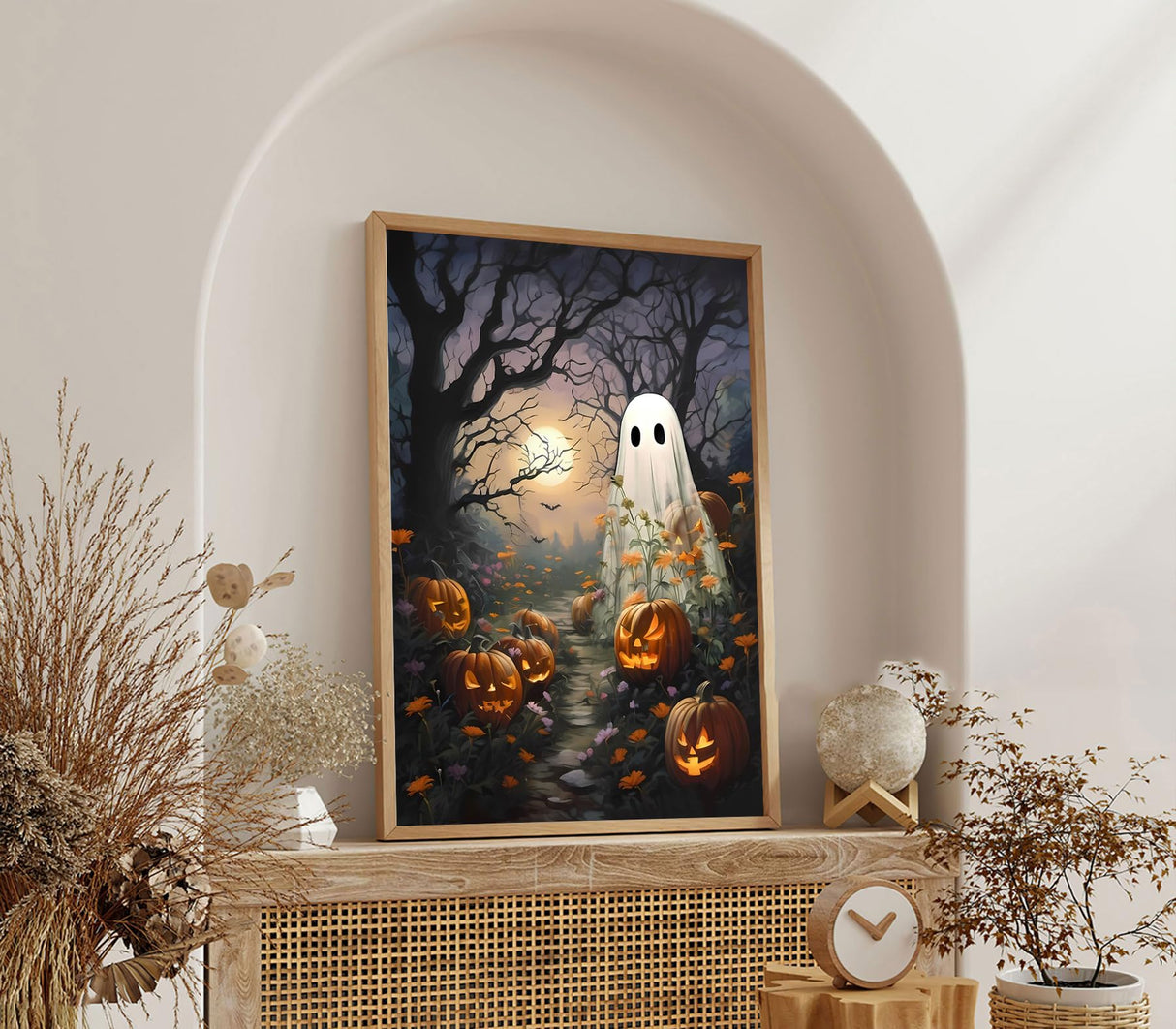 Halloween Pumpkin Diamond Art Kits for Adults,Full Round Drill Dot Scary Ghost Diamond Painting Kits for Beginner,DIY Gem Art and Craft Paint by Diamonds Scary Forest Scenery,Home Wall Decor 12X16Inch SJDIYSTORE