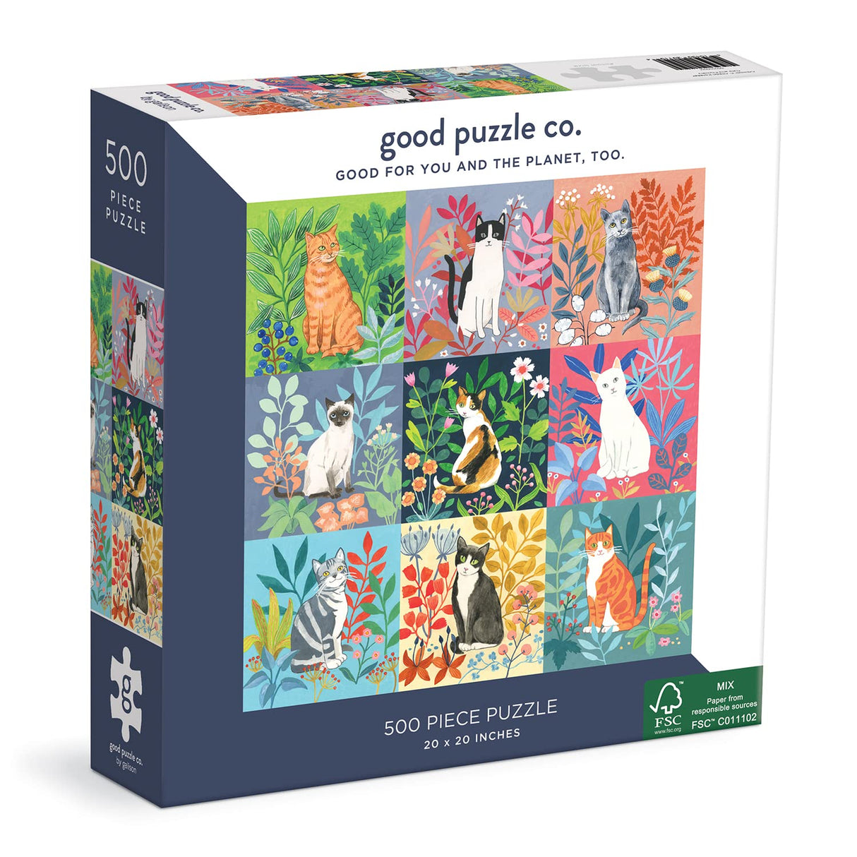 Good Puzzle Co. Cats and Flowers Galison