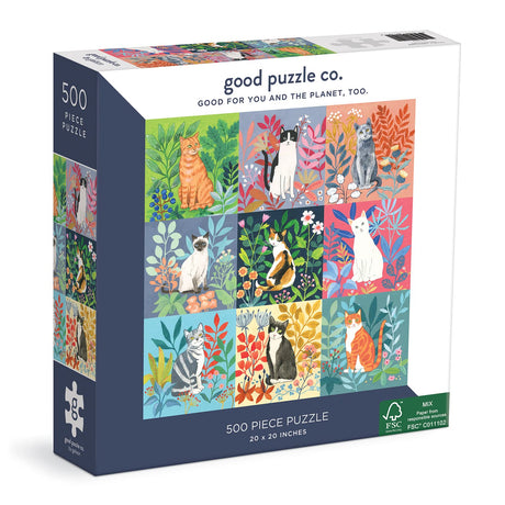 Good Puzzle Co. Cats and Flowers Galison