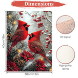 MAXBYE Cardinal Paint by Number, Snow Scene Adults' Paint by Number Kits, DIY Acrylic Paint Kit for Adults Beginners, Christmas Berries Oil Paint by Numbers Canvas for Home Wall Decor 12x16inch MAXBYE