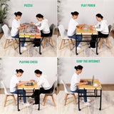 Puzzle Table with Drawers and Folding Metal Legs 1500 Pieces Jigsaw Puzzle Table with Cover 3-Tilting-Angle Portable Wooden Jigsaw Puzzle Board Easy to Move Birthday Gift for mom JoyPcsTable