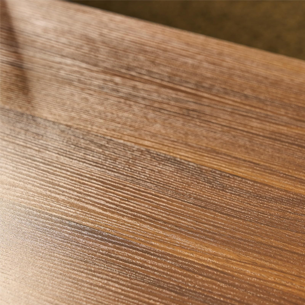 Saint Mossi Tadio Double Layer Glass Coffee Table for Living Room, Brown Glass & Coffee Brown MDF Bottom Shelf SM Saint Mossi