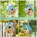 Bird House, Auslar Wooden Bird Houses for Outside, Birdhouse for Outdoors, Hanging Bluebird House for Cardinals Finch Wren Swallow for Garden Viewing Auslar