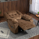 SINCRUMI 4-Motor Power Lift Chairs for Elderly with Heat & Massage, Infinite Position Adjustable Headrest, Lumbar and Footrest, Wide Seat Lay Flat Recliner with Hidden Cup Holders, Brown SINCRUMI