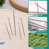 Bupete Large Eye Blunt Needles, 5 Sizes Sewing Needles, Metal Yarn Needles, Embroidery Needles for Hand Sewing for Knitting Sewing Crochet Bupete
