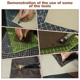 FIOQE 588Pcs Leather Craft Kit with 52 Stamps, 15 Wax Threads, Cutting Mat, 100+ Tools - DIY Leatherworking Set for Bag, Belt, Jacket - Engraving, Punching, Sewing, Stamping Tools for Beginners & Pros Fioqe