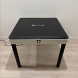 SXTL T350 Chinese Style 4Legs Automatic Mahjong Table, American 110V and Plug, 8ft Cable, Includes 2 Dices, Glass Table Cover, 2 Sets Jade Style 144 Tiles (White) 四方城42号中式玉石牌麻将机 SXTL