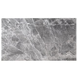 Steve Silver Furniture Zermatt Marble Kitchen Island Counter, 48" Grey Marble Top w/ Dual Storage Doors, 3 Drawers, Wine Rack, Dual Towel-Rack, Seats 2, (Island Only), 48"L x 28"W x 36"H, Grey, White Steve Silver