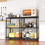 Golpart 3 Tier Adjustable Storage Shelves,Heavy Duty Metal Utility Shelf 450LBS Capacity,Wire Shelving Unit Organizer Rack for Home,Kitchen,Office,Bathroom,Pantry Room,12" D x 22" W x 22.5" H,Black Golpart