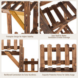 Giantex Wood Plant Stand Rack 5 Tier 6 Potted, Multiple Plant Stand Flower Pots Holder Display Shelf Rack Planter Indoor Outdoor for Garden Corner Balcony Patio Living Room Giantex