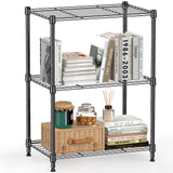 MZG 450 lbs Steel Storage Shelving 3-Tier Utility Shelving Unit Steel Organizer Wire Rack for Home,Kitchen,Office (11.8" D x 17.7" W x 26.3" H) M MZG