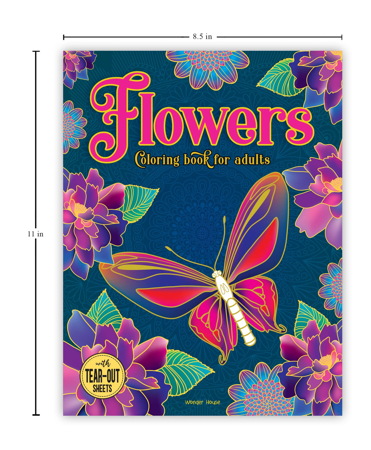 Flowers: Coloring Book For Adults WoodArtSupply