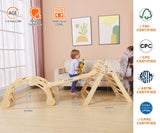 FANABAS Large 8 in 1 Pikler Triangle Set, Montessori Climbing Toys for Toddlers 1-7 Years Kids Jungle Gym Outdoor and Indoor Playground, Foldable Triangle Climber,Arch,Rocker [Big 33LB!] FANABAS