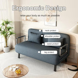 Convertible Sleeper Sofa, 55″ Tri-Folding Queen Sofa Bed with Adjustable Backrest, Velvet Comfy Loveseat Sleeper, Sleeper Sofa Bed for Adults, Modern Futon Sofa Bed for Bedroom Living Room (55in) Meesifeel