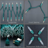 YULETIME Warm White Christmas Lights, 66 Feet 200 Count UL Certified Commercial Grade Holiday String Light Set (Warm White) YULETIME