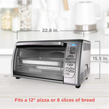 Black+Decker Countertop Convection Toaster Oven, 8 One-touch Cooking Functions, Stainless Steel BLACK+DECKER