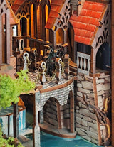 IBOHEYE Book Nook with LED Light - 3D Puzzles for Adults, DIY Miniature House Kit,3D Creative Decorative Bookend, Magic Book Nook, Perfect, Dollhouse Book Nooks - The Lord The Ring IBOHEYE