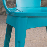 Christopher Knight Home Lourdes Iron Bistro Set, 3-Pcs Set, Matte Teal Christopher Knight Home