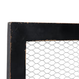 SOFE Farmhouse Memo Board Chicken Wire Frame, Black Large Bulletin Boards for Walls, Hanging Photo Display Board or Jewelry Organizer Wall Grid Panels, Decorative Vision Board for Desktop Office SOFE