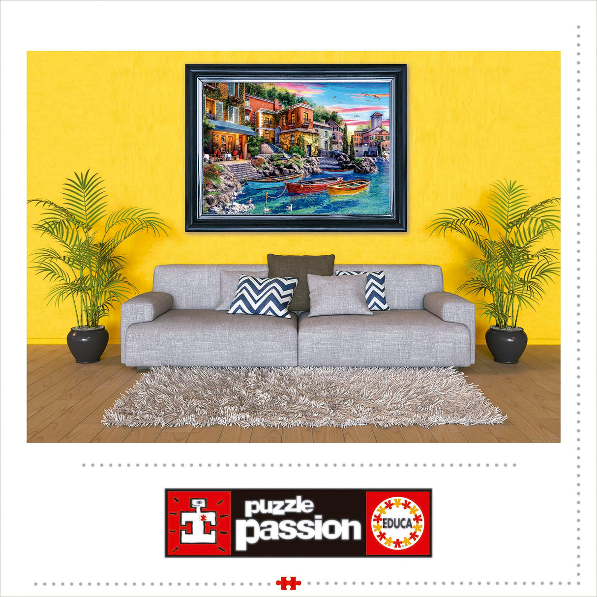 Educa - Sunset in Como - 3000 Piece Jigsaw Puzzle - Puzzle Glue Included - Completed Image Measures 47.25" x 33.5" - Ages 14+ (19052) Educa