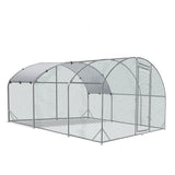 TOLEAD Large Metal Chicken Coop Upgrade Tri-Supporting Wire Mesh Chicken Run,Chicken Pen with Water-Resident and Anti-UV Cover,Duck Rabbit House Outdoor(9’ W x 19’ L x 6.5’ H) TOLEAD