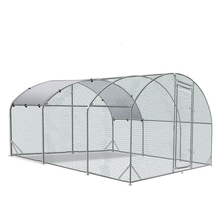 TOLEAD Large Metal Chicken Coop Upgrade Tri-Supporting Wire Mesh Chicken Run,Chicken Pen with Water-Resident and Anti-UV Cover,Duck Rabbit House Outdoor(9’ W x 19’ L x 6.5’ H) TOLEAD