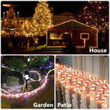 Afirst Christmas Candy Cane Rope Lights - 18FT LED Fairy Lights IP65 Waterproof Connectable Tube Lights for Outdoor Patio Garden Christmas Tree Holiday Decorations Afirst