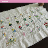 ZQmino 72Pcs Water Soluble Stabilizer for Embroidery Stick and Stitch Embroidery Paper Tear Away Embroidery Stabilizers with Flower Patterns for Embroidery Hand Sewing Love (Flower) ZQmino