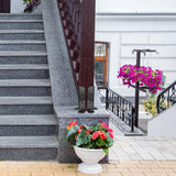 Deck Post Anchor, 4 Pcs Adjustable Post Base Brackets, Heavy Duty Wood Fence Pergola Post Brackets, Reversible Half Column Post Anchor Base Brackets Fit 1.5x1.5,2x2,2x4,4x4 Post, Deck Mailbox(Model B) Xingwenhao