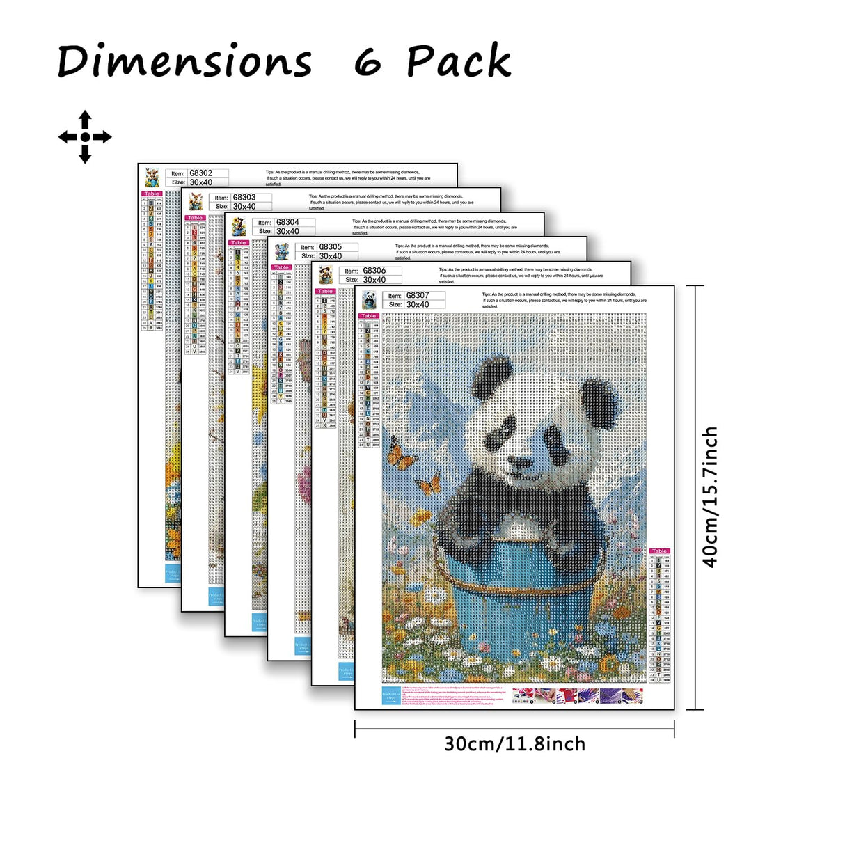 MBNTJHT 6 Pack Animals Diamond Painting Kits for Adults Beginners,Cute Animal Full Round Drill Diamond Art Kits for Adults,DIY Painting with Gem Art Crafts for Home Wall Decor 12X16 Inch. MBNTJHT