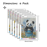 MBNTJHT 6 Pack Animals Diamond Painting Kits for Adults Beginners,Cute Animal Full Round Drill Diamond Art Kits for Adults,DIY Painting with Gem Art Crafts for Home Wall Decor 12X16 Inch. MBNTJHT