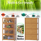 Display Cabinet with Acrylic Doors for Collectibles 4 Tier 3 Tier Small Curio Cabinet Display Case for Figures Wood Storage Cabinet for Bedroom Living Room Playroom Kitchen,Brown,4 Tier_Flip Up Door NENAGGE