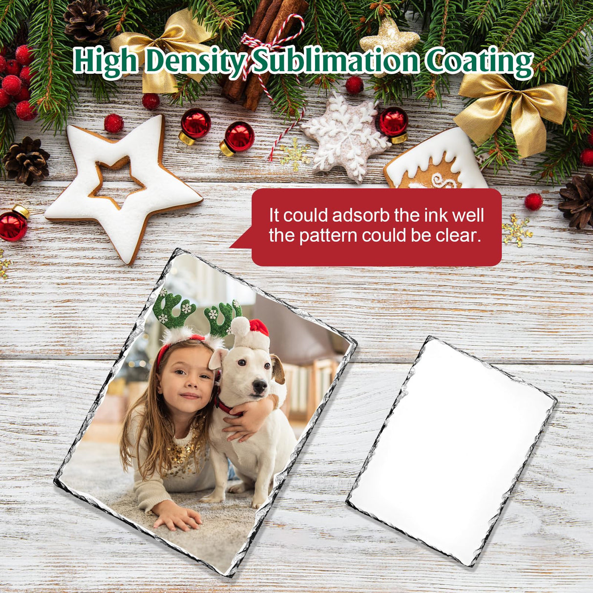 WANZELONYO Sublimation Slate Blanks 6x8 Inch Sublimation Plaque Rock Stone Picture Photo Plate 6 Pack Bulk WANZELONYO