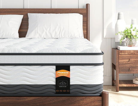 Maxzzz King Mattress in a Box 14 Inch Bamboo & Gel Infused Memory Foam Pocket Spring Hybrid Mattress - Medium Firm - Pressure Relief - CertiPUR-US Certified Maxzzz