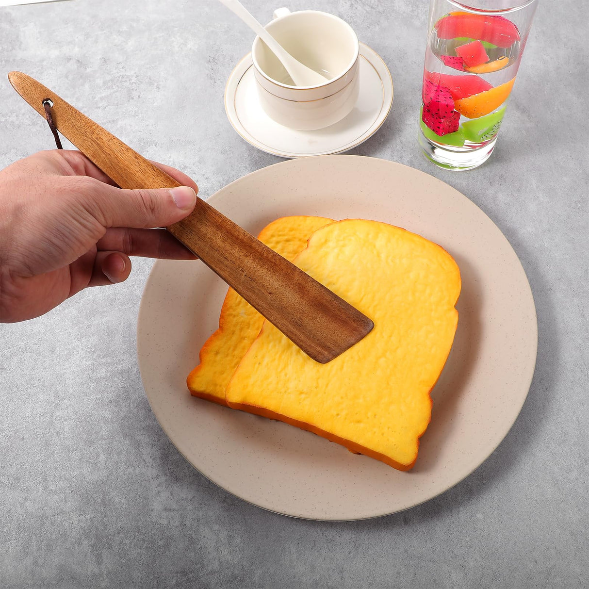 10 Inch Wooden Spatula for Cooking Flat Wooden Spatula Wood Egg Flipper Spatula Wood Spatula Pan Scraper Staub Spatula Wood Spatula for Cooking Lusofie