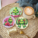 Apcufir 8 Pcs Christmas Diamond Painting Coasters Kits with Holder,DIY Diamond Art Coaster Kits for Adults & Kids,Paint with Diamonds Coasters Art Crafts for Holiday Decor Gifts Apcufir