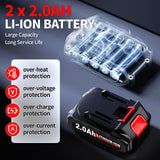 FULLYEA Reciprocating Saw Cordless, Brushless Reciprocating Saw 0-3500 SPM, Cordless Saw with 2 * 2.0Ah Battery & 4 Saw Blades, Battery Powered Reciprocating Saw for Wood/Metal/Plastic Cutting FULLYEA