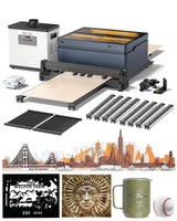 WECREAT Vision 40W Laser Engraver and Cutter Machine with Automatic Conveyor Feeder, Fume Extractor, 4-in-1 Rotary, Air Assist, Laser Bed for DIY Engraving and Cutting Acrylic Wood Metal Leather WECREAT