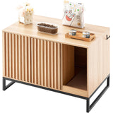 VEVOR Cat Litter Box Enclosure, Hidden Litter Box Furniture with 4 Storage Shelves, Wooden Cat Washroom Indoor, Large Cat House Cabinet Hidden Fit Most Litter Box, 33.5"L x 19.3"W x 72.3"H, Dark Brown VEVOR